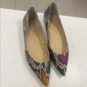 Multicolor Snake Print Flats Botkier 8.5